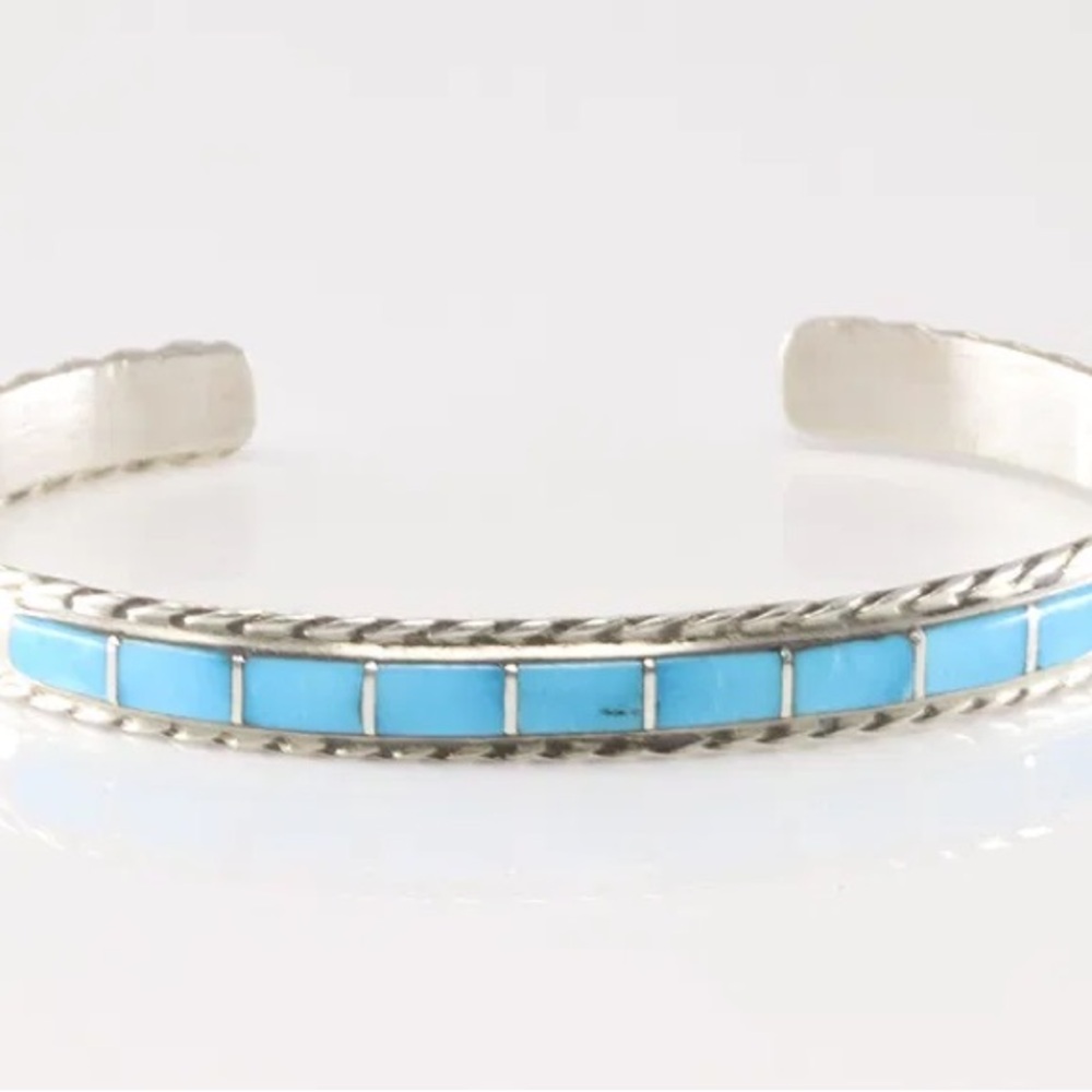 Sterling Silver and Turquoise Zuni cuff bracelet